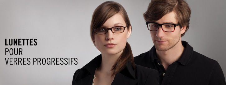 Lunettes &agrave; verres progressifs