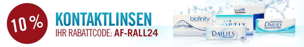 10% auf Kontaktlinsen bei Mister Spex. Geben Sie im Warenkorb den Gutscheincode AF-RALL23 ein.