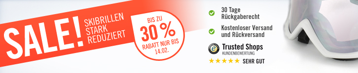 Skibrillen Sale nur für kurze Zeit.