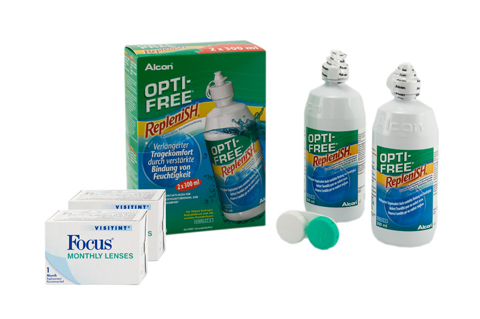 FOCUS MONTHLY Lentillas mensuales + Opti Free RepleniSH Twinbox