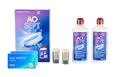 Air Optix Aqua 2 x 6 + 1 x Aosept plus Twinbox
