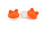 Orangener Kontaktlinsenbehälter- Frosch