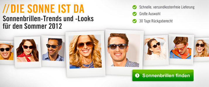 Die Sonne kommt raus. Sonnenbrillen-Looks und -Trends für den Sommer 2012.