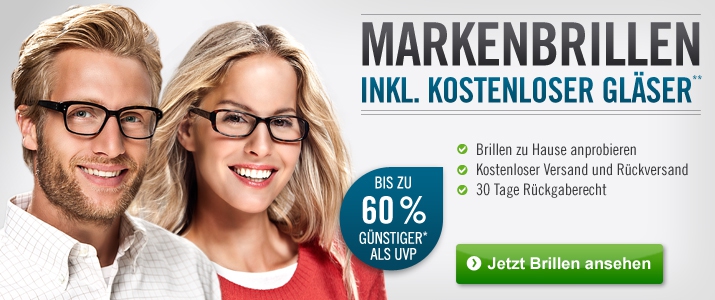 Das Brillen Komplettpaket: Hochwertige Gläser kostenlos zu jeder Brille.
