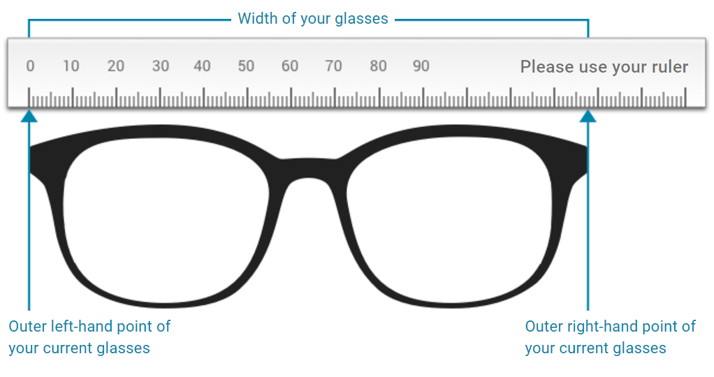 Size of glasses Mister Spex