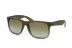 Ray-Ban Justin RB 4165 601/8G Braun / Gr&uuml;n / Verlaufsglas Gr&uuml;nPerspektivenansicht Thumbnail