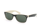 Ray-Ban New Wayfarer RB 2132 622 Schwarz / Gr&uuml;nPerspektivenansicht Thumbnail