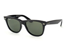 Ray-Ban Original Wayfarer RB 2140 901/58 large Schwarz / Polglas Gr&uuml;nPerspektivenansicht Thumbnail