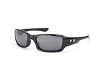 Oakley Fives Squared OO 9238 05 Schwarz / Polglas GrauPerspektivenansicht Thumbnail
