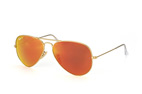 Ray-Ban Aviator large RB 3025 L0205 Goldfarben / Polglas Gr&uuml;nPerspektivenansicht Thumbnail