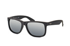 Ray-Ban Justin RB 4165 601/8G Schwarz / GrauPerspektivenansicht Thumbnail