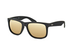 Ray-Ban Justin RB 4165 601/8G Schwarz / GrauPerspektivenansicht Thumbnail
