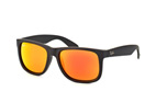 Ray-Ban Justin RB 4165 601/8G Schwarz / BraunPerspektivenansicht Thumbnail