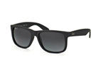 Ray-Ban Justin RB 4165 601/8G Schwarz / Polglas GrauPerspektivenansicht Thumbnail