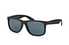 Ray-Ban Justin RB 4165 601/8G Schwarz / Polglas GrauPerspektivenansicht Thumbnail
