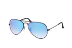 Ray-Ban Aviator RB 3025 002/58 small Schwarz / Verlaufsglas BraunPerspektivenansicht Thumbnail