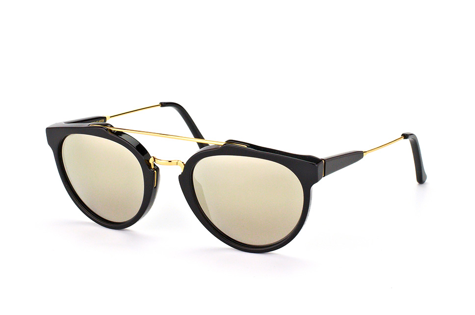 Super by Retrosuperfuture Giaguaro Black Ivory Mio/r, Aviator Sonnenbrillen, Goldfarben