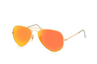 Ray-Ban Aviator RB 3025 002/58 small Goldfarben / Gr&uuml;nPerspektivenansicht Thumbnail