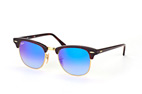 Ray-Ban Clubmaster RB 3016 W0365 small Goldfarben / Havana / Dunkelbraun / Verlaufsglas BraunPerspektivenansicht Thumbnail
