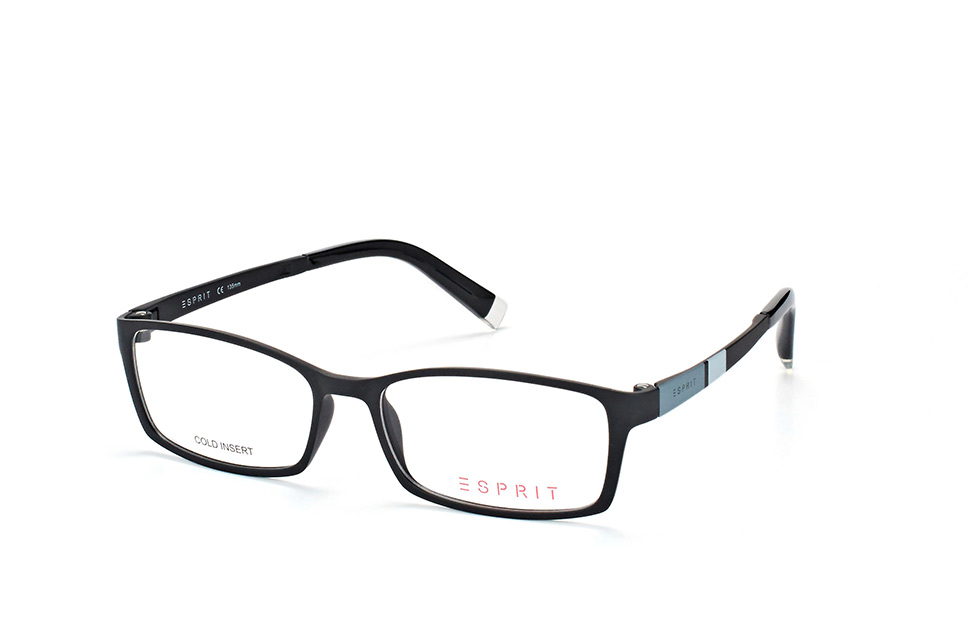 Esprit ET 17422 507, Inkl. Gläser, Rechteckige Brille, Unisex Schwarz