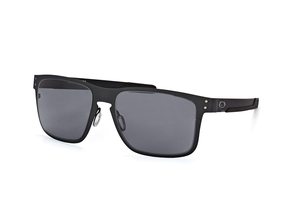 Oakley Holbrook Metal OO 4123 01, Quadratische Sonnenbrille, Herren Schwarz