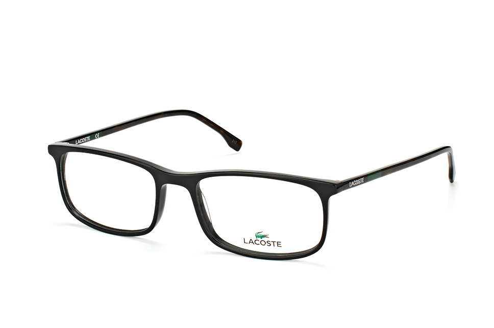 Lacoste L 2808 001, Inkl. Gläser, Rechteckige Brille, Herren Schwarz
