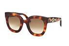 Gucci GG 0208S 001 Havana / Verlaufsglas BraunPerspektivenansicht Thumbnail
