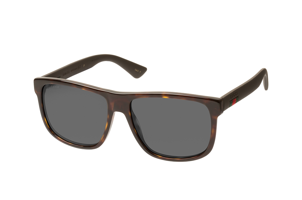 Gucci GG 0010S 003, Quadratische Sonnenbrille, Herren, Polarisiert, In Sehstärke Erhältlich Havana