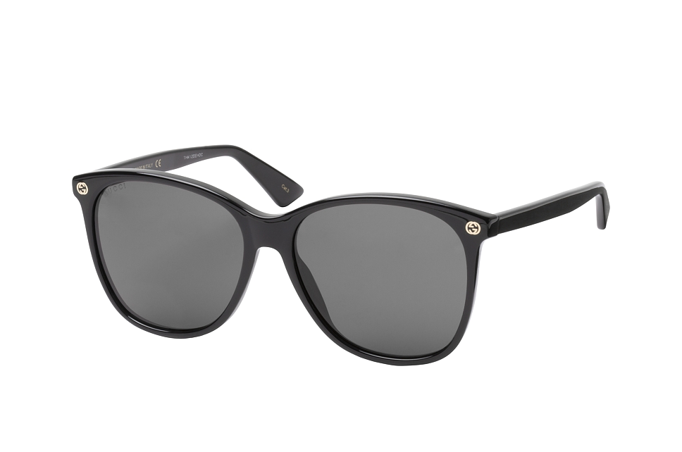 Gucci GG 0024S 001, Quadratische Sonnenbrille, Damen, In Sehstärke Erhältlich Schwarz