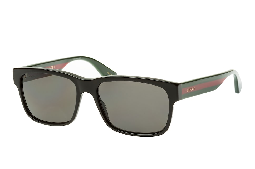 Gucci GG 0340S 007, Quadratische Sonnenbrille, Herren, Polarisiert Schwarz