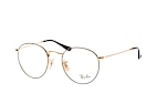 Ray-Ban ROUND METAL RX 3447V 2620 L Zwart / Goudkleurig perspective view thumbnail