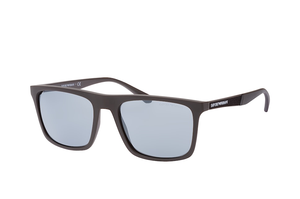 Emporio Armani EA 4097 5640/6Q, Quadratische Sonnenbrille, Herren, In Sehstärke Erhältlich Grau