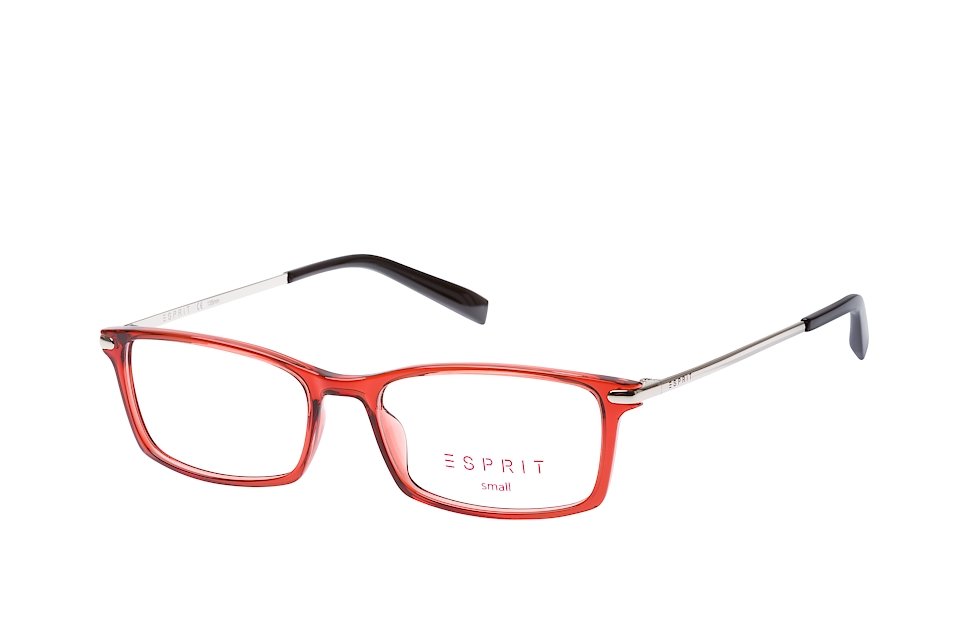 Esprit ET 17573 531, Inkl. Gläser, Rechteckige Brille, Unisex Rot