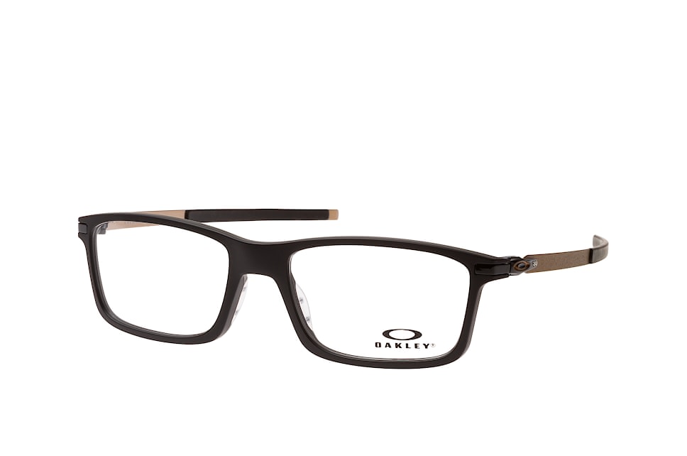 Oakley Pitchman OX 8050 11, Inkl. Gläser, Rechteckige Brille, Herren Schwarz