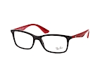 Ray-Ban RX 7047 5196 Zwart / Rood perspective view thumbnail