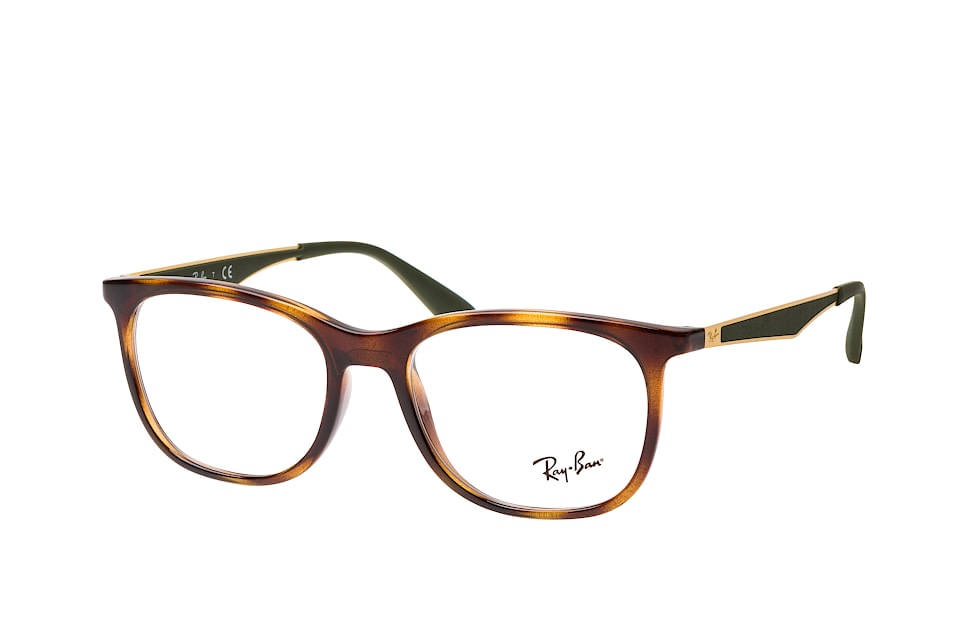 Ray-ban RX 7078 5850, Inkl. Gläser, Quadratische Brille, Herren Havana