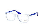 Ray-Ban RX 7074 5364 Bl&aring; / Transparent perspektivvisning miniatyrbilde
