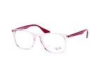 Ray-Ban RX 7074 5364 Rosa / R&oslash;d perspektivvisning miniatyrbilde