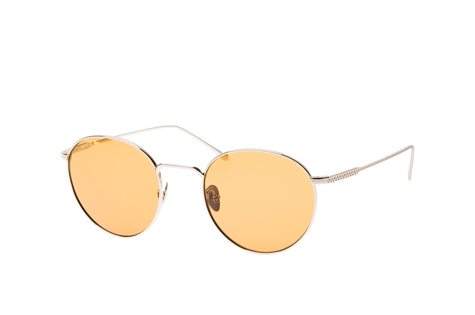 Lacoste L 202SPC 718, Runde Sonnenbrille, Unisex, In Sehstärke Erhältlich Goldfarben