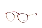 Ray-Ban RX 6378 2904 Dorado / Rojo perspective view thumbnail
