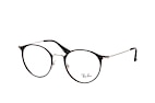 Ray-Ban RX 6378 2904 Negro / Plateado perspective view thumbnail