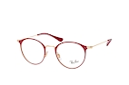 Ray-Ban RX 6378 2971 small Rot / GoldfarbenPerspektivenansicht Thumbnail