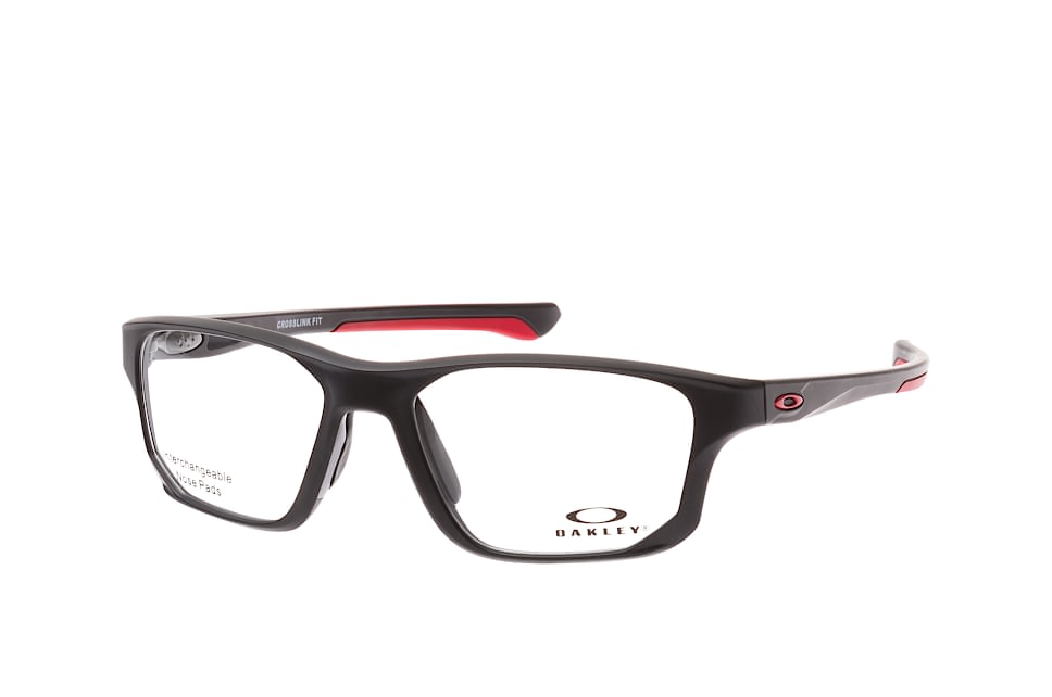 Oakley Crosslink Fit OX 8136 04, Inkl. Gläser, Quadratische Brille, Herren Schwarz