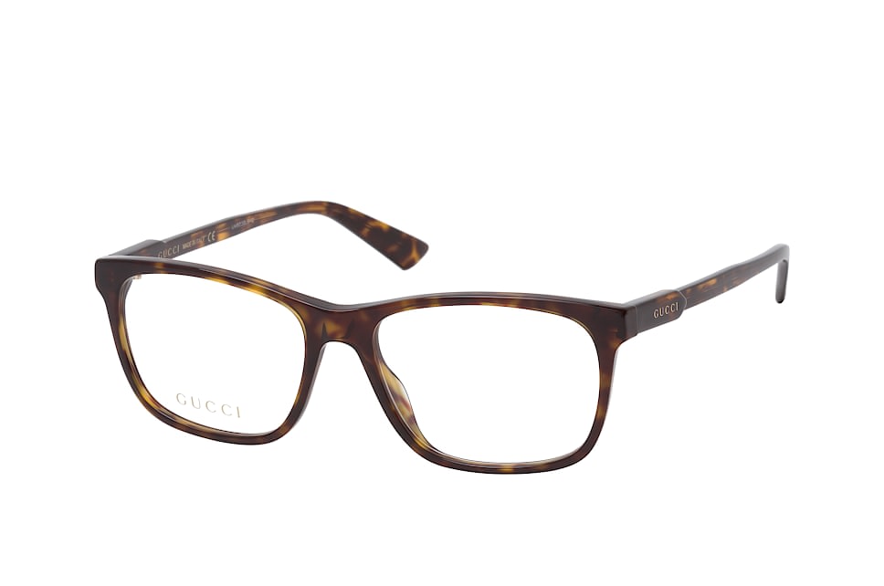 Gucci GG 0490O 007, Inkl. Gläser, Quadratische Brille, Herren Havana
