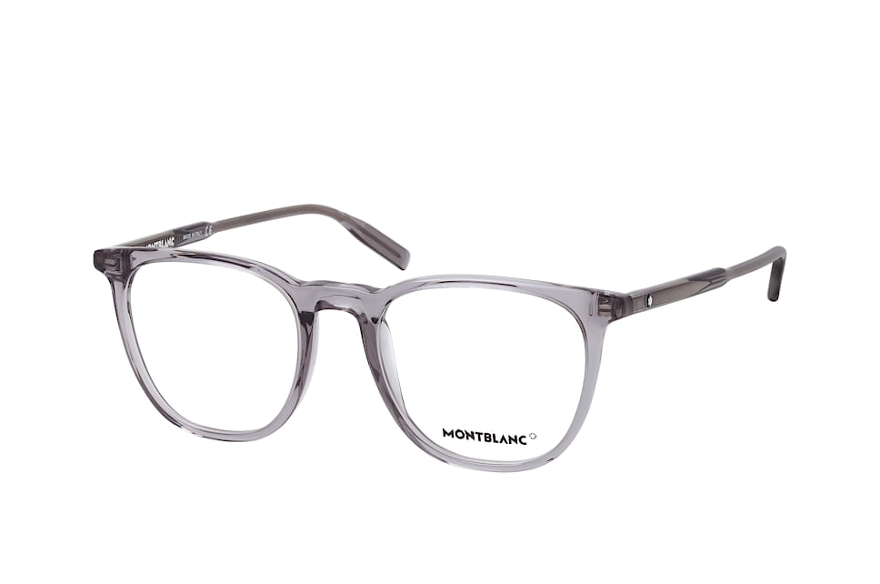 Montblanc MB 0010O 004, Inkl. Gläser, Quadratische Brille, Herren Grau