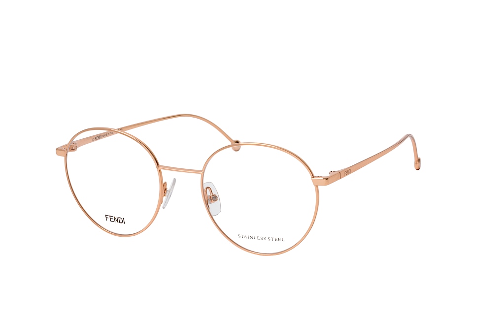 Fendi FF 0353 DDB, Inkl. Gläser, Runde Brille, Damen Goldfarben