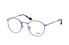 Ray-Ban ROUND METAL RX 3447V 2620 L Blauw perspective view thumbnail