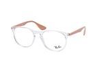 Ray-Ban RX 7046 5364 small Transparente / Beige perspective view thumbnail