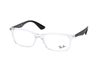 Ray-Ban RX 7047 5196 Transparent / SchwarzPerspektivenansicht Thumbnail