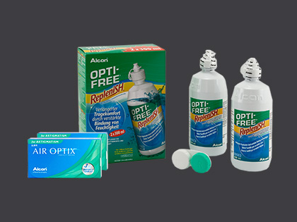 AIR OPTIX for Astigmatism + 1 x Opti Free RepleniSH Twinbox